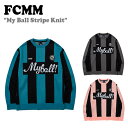 GtV[GG jbg FCMM Y fB[X My Ball Stripe Knit }C{[ XgCv jbg BLACK ubN AQUA MINT ANA~g PINK sN FBCKSL3004BK/MI/PN EFA