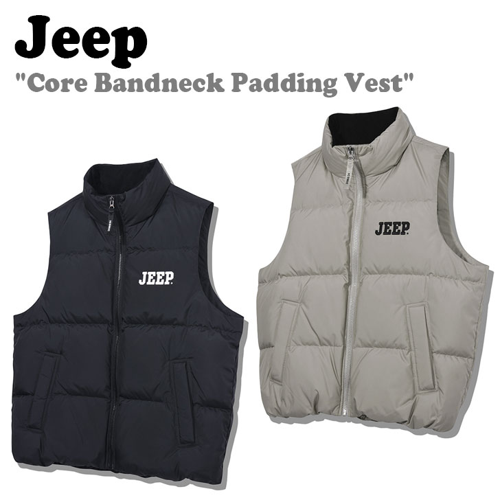  ٥ Jeep  ǥ Core Bandneck Padding Vest  Хɥͥå ڥǥ ٥ BLACK ֥å BEIGE ١ JO4JPU691BK/BE 