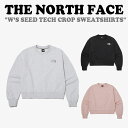 ノースフェイス トレーナー THE NORTH FACE レディース W’S SEED TECH CROP SWEATSHIRTS ウィメンズ シード テック クロップ スウェットシャツ BLACK ブラック STONE GRAY ストーン グレー PALE PINK ペール ピンク NM5MP45A/B/C 長袖 ウェア【中古】未使用品