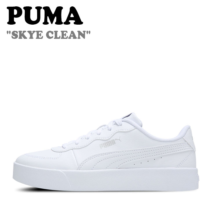 プーマ スニーカー PUMA メンズ レディース SKYE CLEAN スカイ クリーン WHITE ホワイト SILVER シルバー 380147-02 シューズ【中古】未使用品