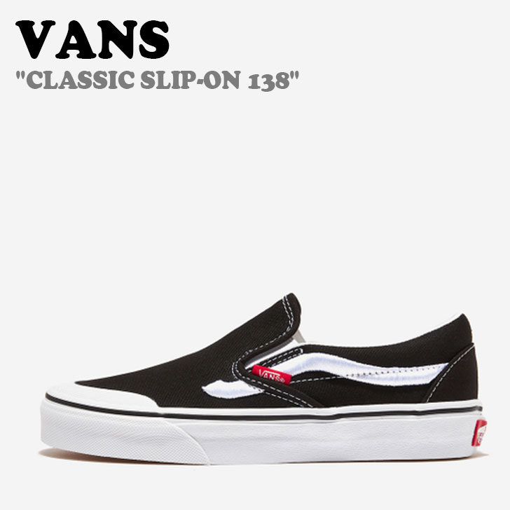 oY Xj[J[ VANS Y fB[X CLASSIC SLIP-ON 138 NVbN XbvI SIDESTRIPE BLACK TChXvCg ubN TRUE WHITE gD[ zCg VN000BW36BT V[Y