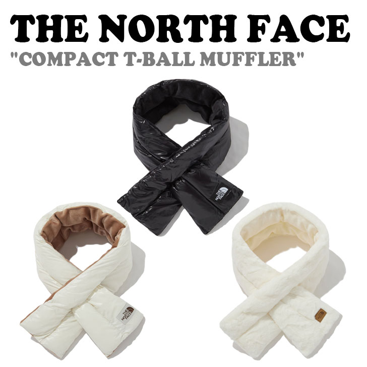 ノースフェイス マフラー THE NORTH FACE メンズ レディース COMPACT T-BALL MUFFLER コンパクト ティー ボール マフラー JET BLACK ジェットブラック CREAM クリーム VANILLA バニラ NA5IP50J/K/L ACC【中古】未使用品