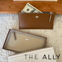 アリー 財布 THE ALLY 正規販売店 SALLY SLIM WALLET サリー スリム ウォレット MUSTARD マスタード CAMEL キャメル IVORY アイボリー GREEN グリーン ALLY31716A03/04/13/19 ACC