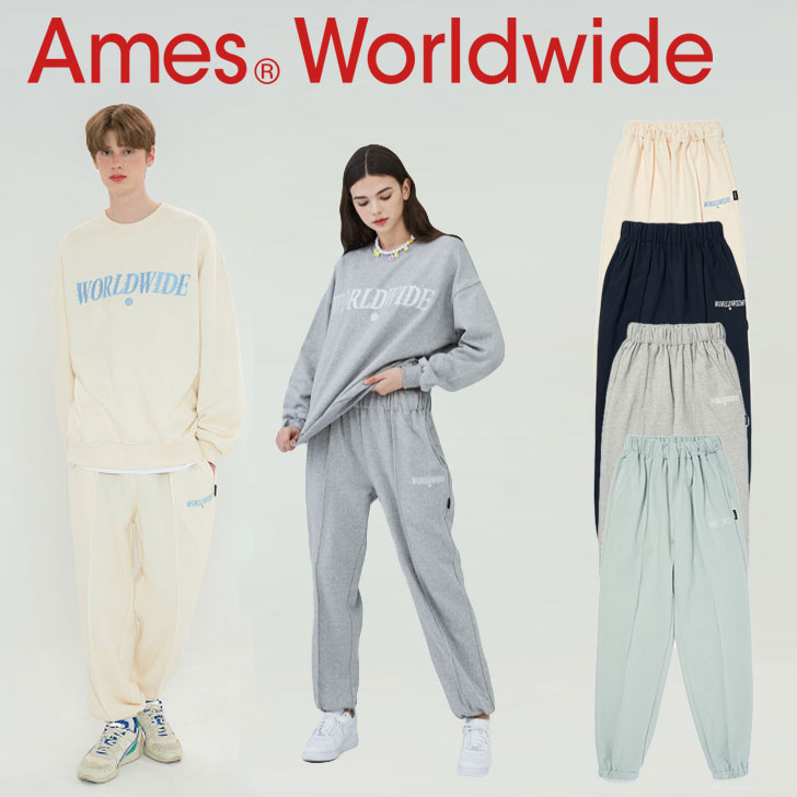 アメス ワールドワイド ボトムス Ames Worldwide 正規販売店 メンズ レディース MOVING PINTUCK SWEATPANTS ムービング ピンタック スウェットパンツ IVORY アイボリー NAVY ネイビー GRAY グレー MINT ミント 21SSBT01/FWBT03 ウェア