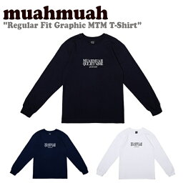 ムアムア ロンT muahmuah ムーアムーア レディース Regular Fit Graphic MTM T-Shirt レギュラー グラフィック Tシャツ WHITE ホワイト BLACK ブラック NAVY ネイビー MUT23136 ウェア