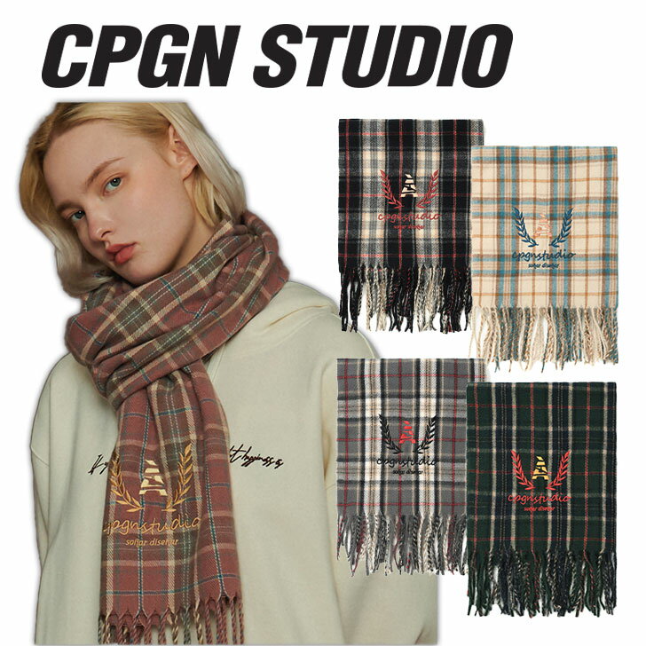 コンパーニョ マフラー CPGN STUDIO_COMPAGNO 正規販売店 メンズ レディース Heritage Check Muffler ヘリテージ チェックマフラー PINK ピンク BLACK ブラック CHARCOAL チャコール BEIGE ベージュ GREEN グリーン FRK710226/7/8 AWZ207D22/3 ACC