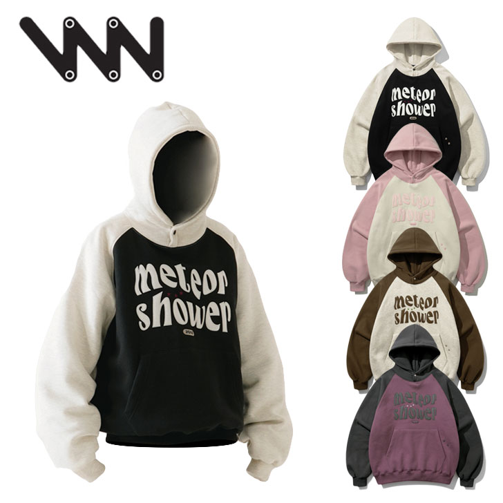 WVvWFNg p[J WV PROJECT K̔X Meteor Shower Hoodie eIV[ t[fB[ BLACK ubN OATMEAL I[g~[ CREAM GRAY N[ O[ PALE PURPLE y[p[v N MJHD7698 EFA