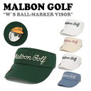 マルボンゴルフ サンバイザー MALBON GOLF レディース W`S BALL-MARKER VISOR ウィメンズ ボール マーカー バイザー 全5色 M...