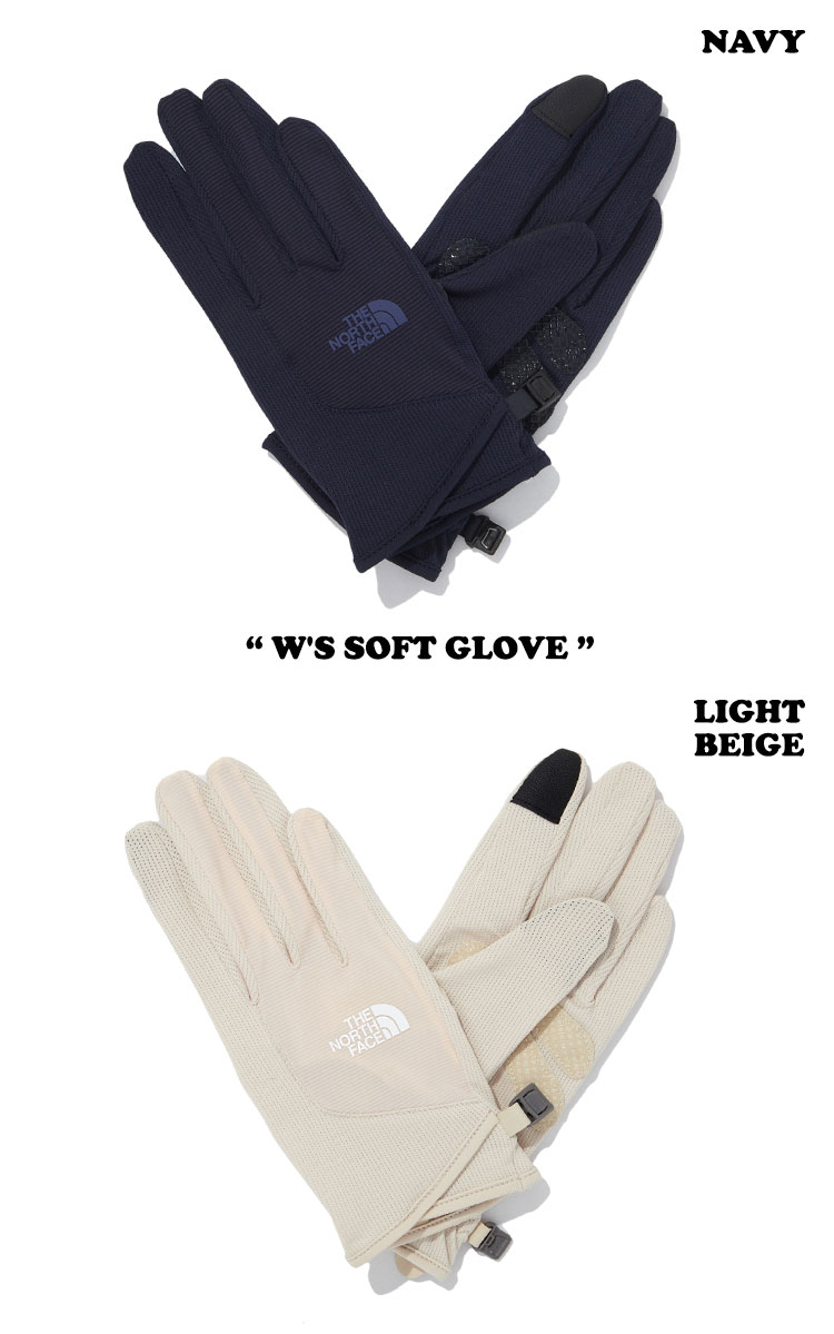 ノースフェイス 手袋 THE NORTH FACE レディース W'S SOFT GLOVE ソフト グローブ NAVY ネイビー LIGHT BEIGE ライトベージュ PALE PINK ペールピンク NJ3GQ02A/B/C ACC 【中古】未使用品