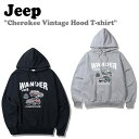 W[v p[J Jeep Y fB[X Cherokee Vintage Hood T-shirt `FL[ re[W t[h TVc MELANGE GREY WO[ BLACK ubN JP5THU835 EFA