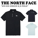 ノースフェイス ポロシャツ THE NORTH FACE メンズ M'S ICE GREEN S/S POLO アイス グリーン 半袖 ポロ Tシャツ BLACK ブラック DARK NAVY ダークネイビー PALE GREEN ペールグリーン NT7PQ01A/B/C ウェア 【中古】未使用品