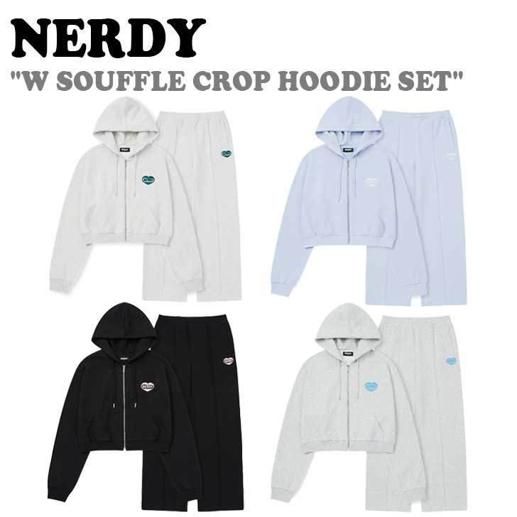 mfB ZbgAbv NERDY fB[X WOMENS SOUFFLE CROP HOODIE SET EBY Xt Nbv t[fB[ Zbg BLACK ubN MELANGE WHITE WzCg PALE BLUE yCu[ OATMEAL I[g~[ mfB[ PNES24HDSP14 EFA