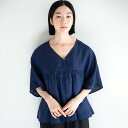 (fog linen work)カリン トップ ブルーインディゴ(未試着品)(フォグリネンワーク)