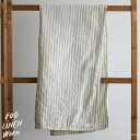 (fog linen work)リネンシャンブレータオル ホワイトナチュラルストライプ(フォグリネンワーク)