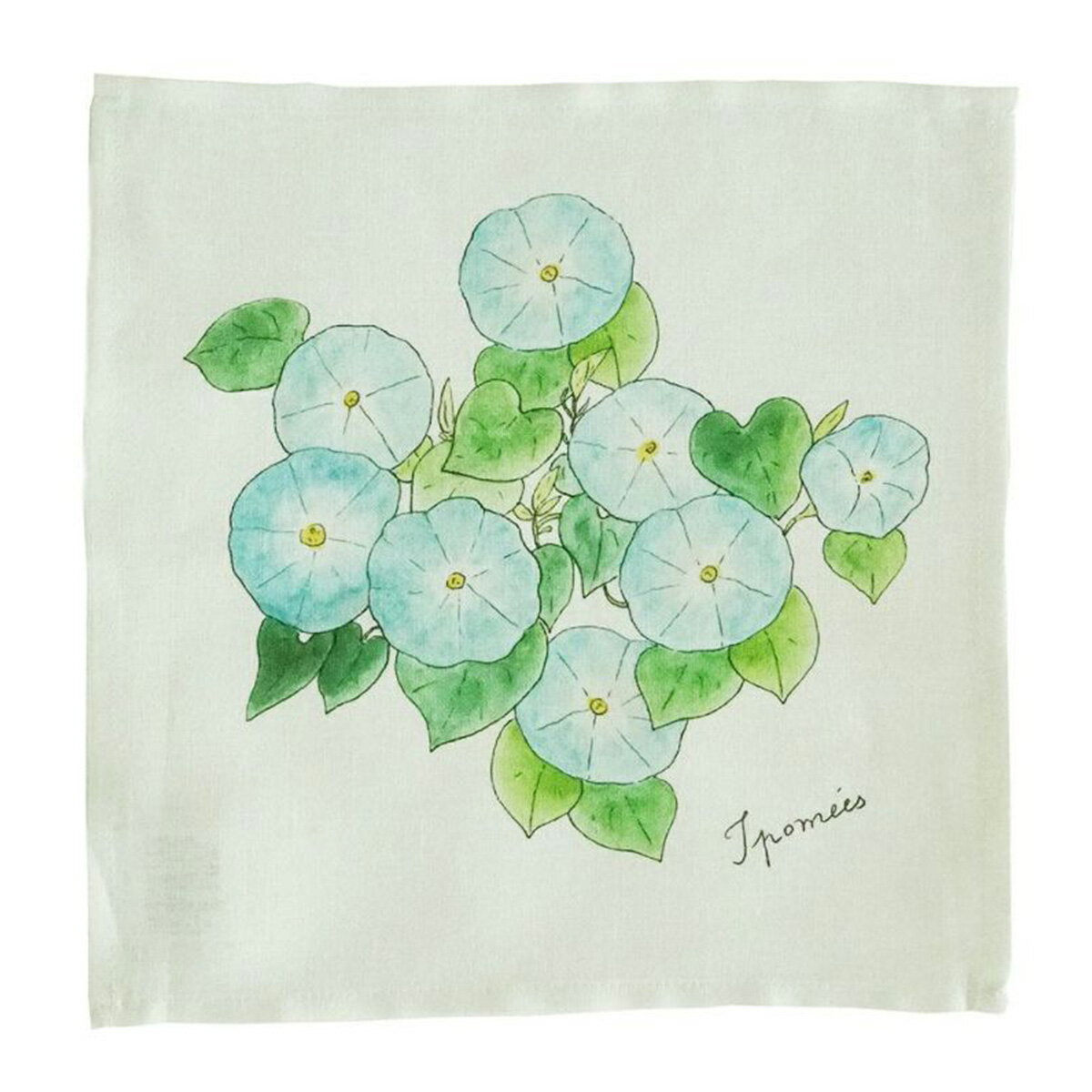 (fog linen work)ミニハンカチ ISABELLE BOINOT NO.6 アサガオ(フォグリネンワーク)