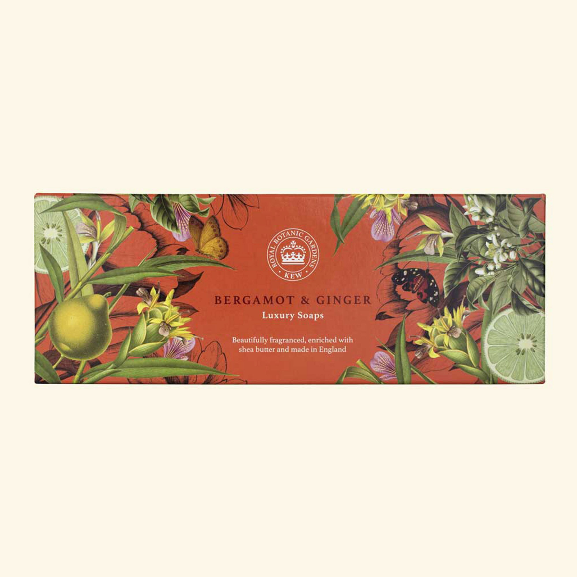樂天商城 - THE ENGLISH SOAP COMPANY 【キューガーデン シアソープセット 100g×3】 BERGAMOT＆GINGER ベルガモット＆ジンジャーの香り（KEW GARDEN ） 【イングリッシュソープカンパニー】