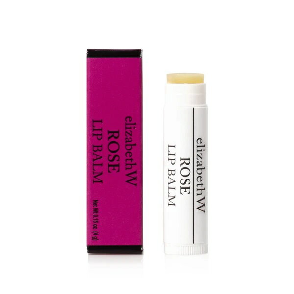 （elizabethW）LIP BALMリップバーム4g ローズ（Lip Balm）（Rose）（エリザベスダブリュー）（画像と仕様が異なります。ラベル新しいものに変更になってます）