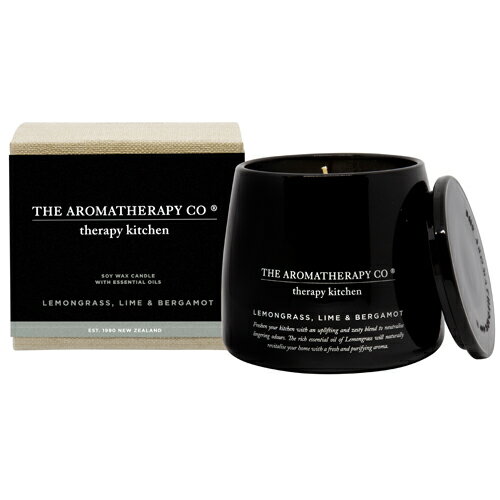 THE AROMATHERAPY CO. セラピーキッチン エッセンシャルオイル ソイワックスキャンドル Lemongrass Lime & Bergamot レモングラス ライム&ベルガモット Essential Oil Soy Wax Candle アロマセ…