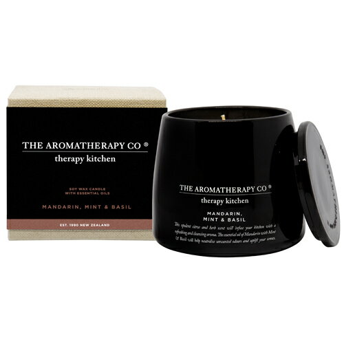 THE AROMATHERAPY CO. セラピーキッチン エッセンシャルオイル ソイワックスキャンドル Mandarin Mint & Basil マンダリン ミント&バジル Essential Oil Soy Wax Candle アロマセラピーカンパ…