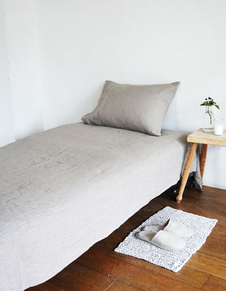 フォグリネンワーク リネン フラットシーツ シングル ナチュラル fog linen work