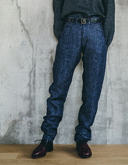 （決算アパレルクーポン対象）（fog linen work）アトリエ デニムパンツ（0）デニム地ネイビー size: ..