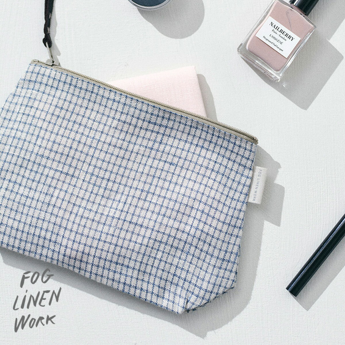 フォグリネンワーク クリス ポーチ イーサン リトアニア製 fog linen work