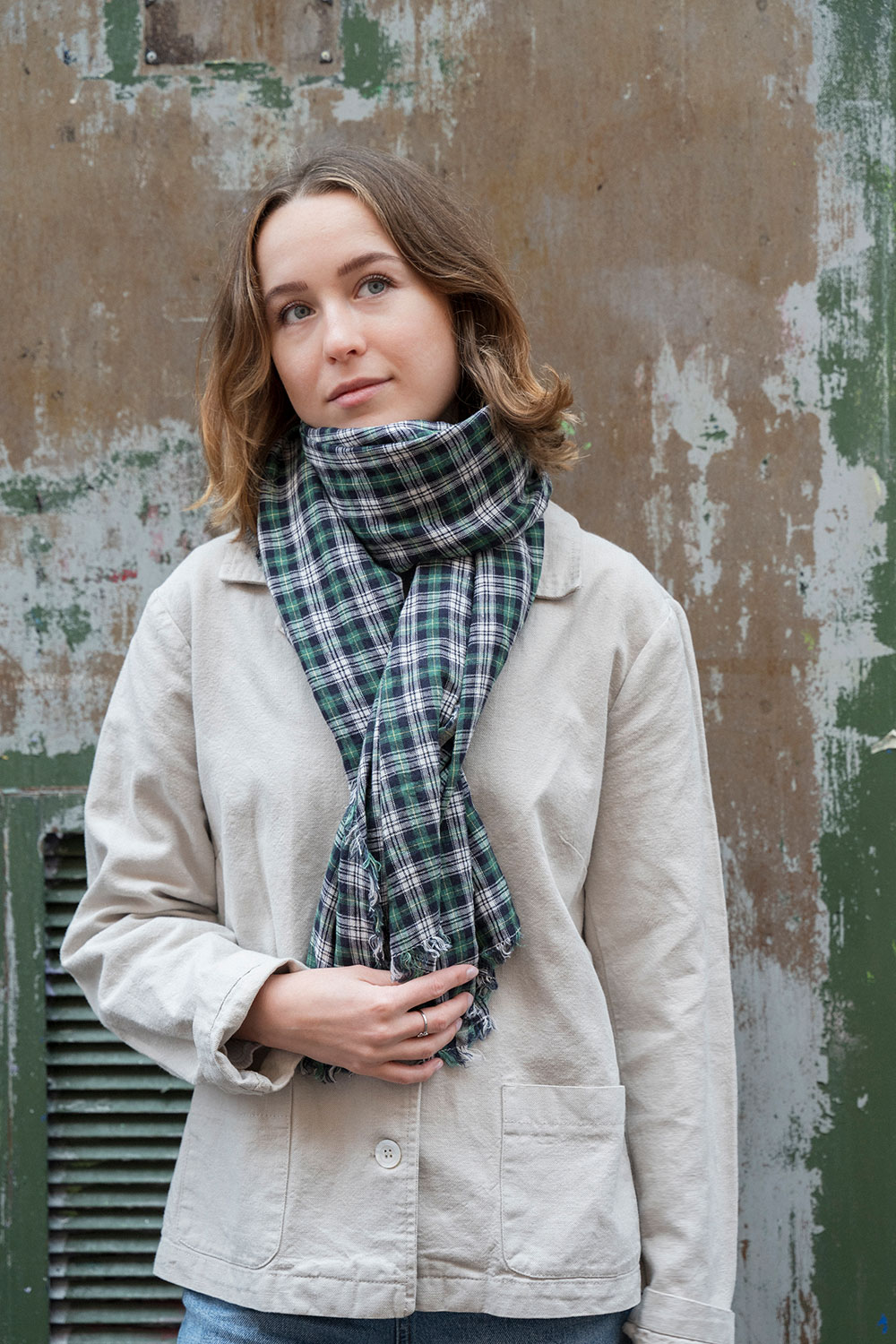 フォグリネンワーク トゥズ フリンジスカーフ ローガン fog linen work　リネン生地...