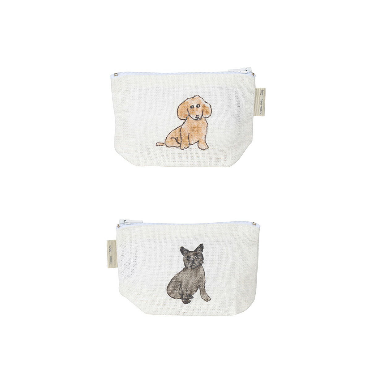 樂天商城 - フォグリネンワーク isabelle boinot ミニポーチ 2匹の犬 イザベルボワノ fog linen work