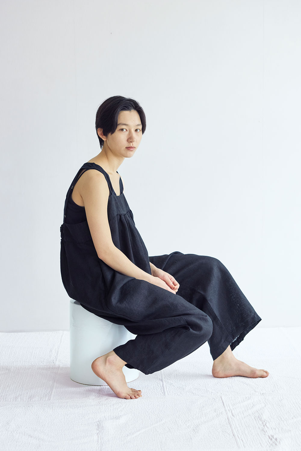 Rakuten - 【NEW・即納】フォグリネンワーク ラナ　サロペット　ブラック【未試着品】リトアニア製 fog linen work 【2026 SUMMER WEAR】