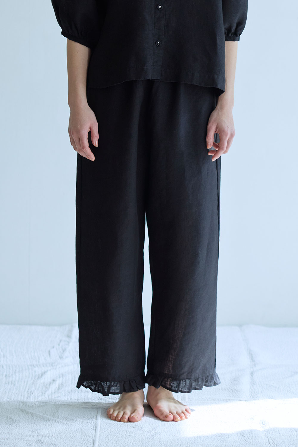 樂天商城 - 【予約5月入荷予定】【NEW 夏】●フォグリネンワーク ヴェラ　パンツ　ブラック【未試着品】リトアニア製 fog linen work 【2026 SUMMER WEAR】