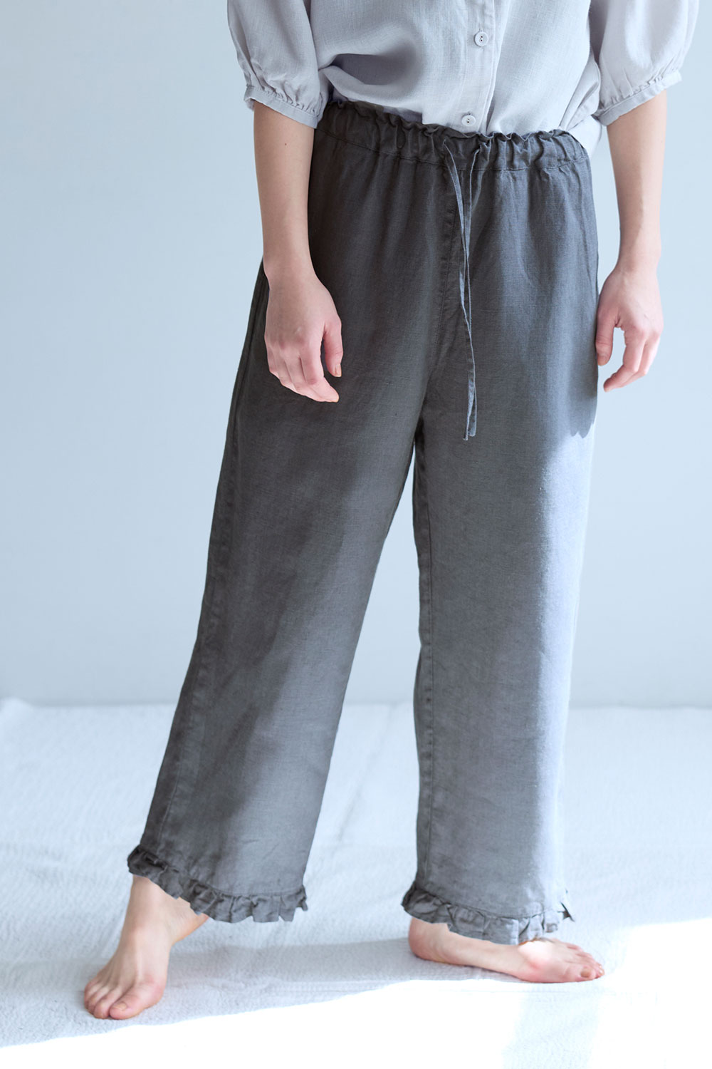 樂天商城 - 【NEW 夏】●フォグリネンワーク ヴェラ　パンツ　アシェ【未試着品】リトアニア製 fog linen work 【2026 SUMMER WEAR】