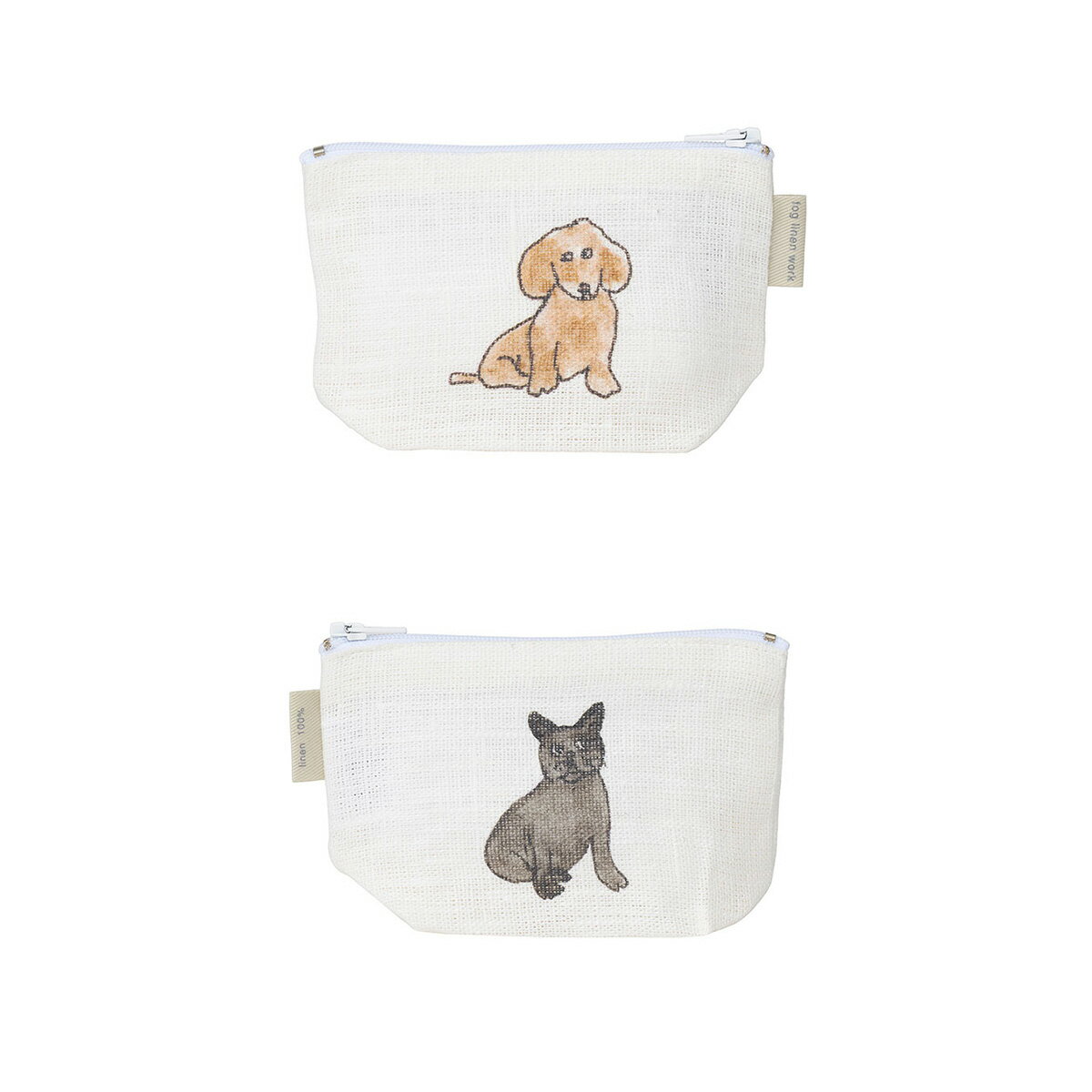 Rakuten - フォグリネンワーク isabelle boinot ミニポーチ 2匹の犬 イザベルボワノ fog linen work