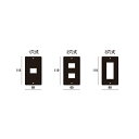 (HERMOSA)インダストリー SWITCH PLATE Military-3口(手作業での生産のため塗装にムラ、カケがあります。)(ハモサ)(3)