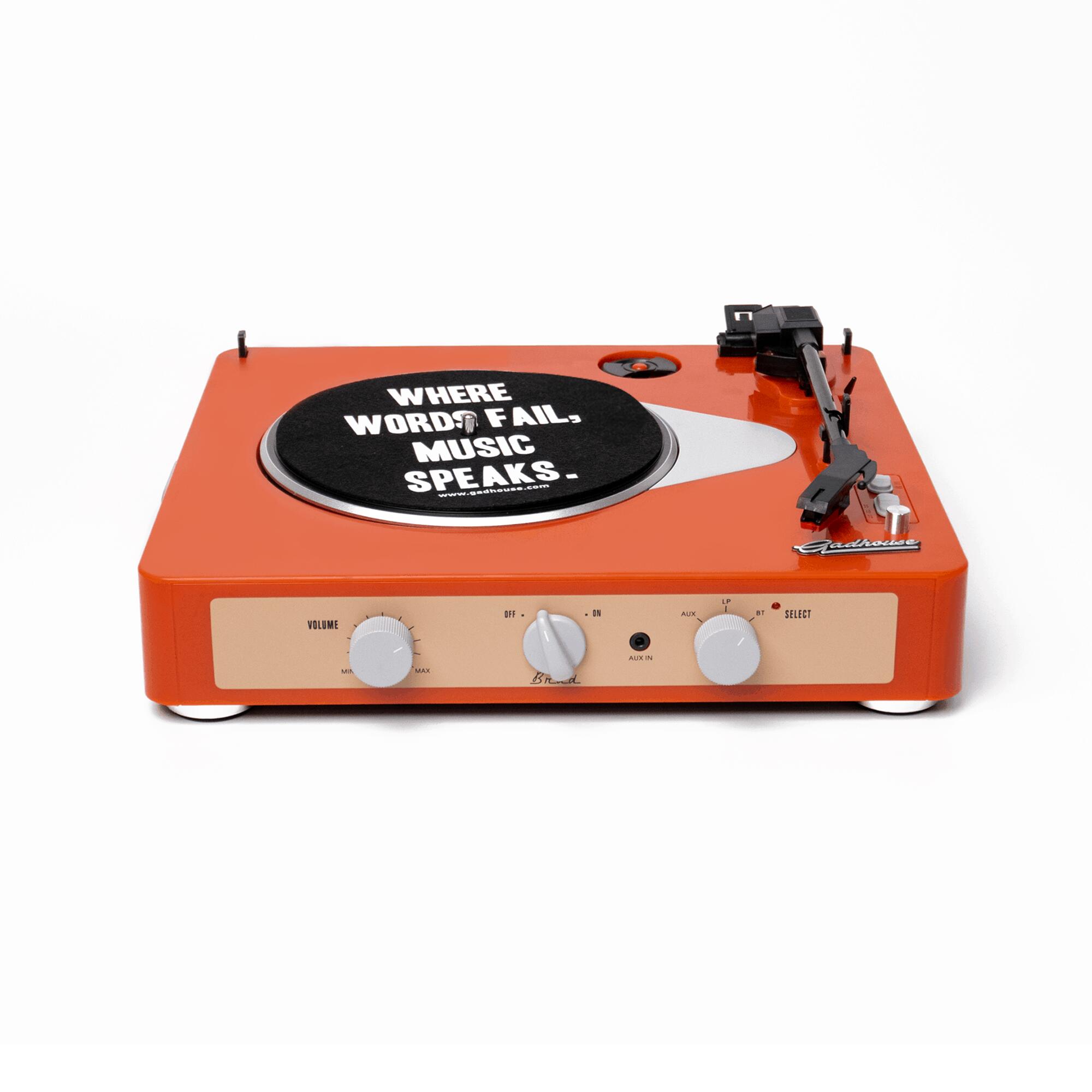 Gadhouse ブラッド レトロ レコード プレーヤーMK2 TANGERINE ガドハウス BRAD RETRO RECORD PLAYER MK2 ハモサ （箱サイズ120） gtby-10016327 グラストンベリー サンプル画像2