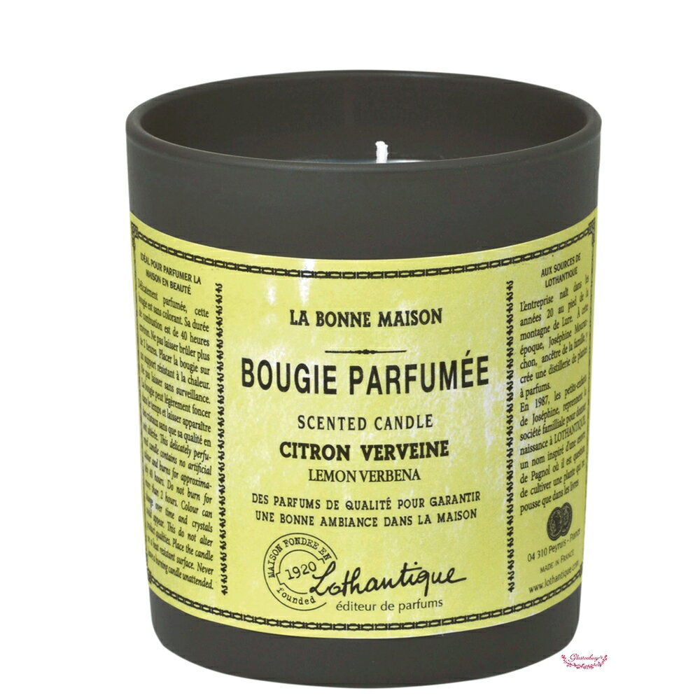 ロタンティック ボンメゾン グラスキャンドル 160g レモンバーベナ【フランス製 正規取扱店】（Lothantique）
