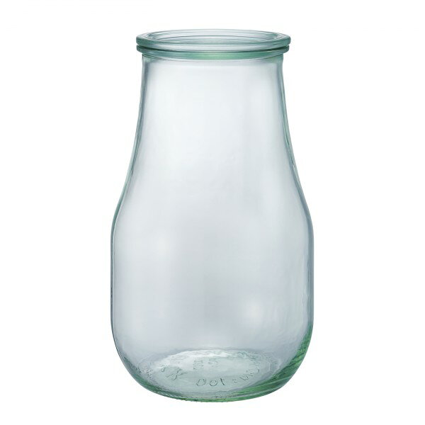 （WECK）ガラスキャニスター739（TULIP SHAPE）2700ml（蓋Lサイズ）（リサイクルガラスの為気泡歪み等有ります。多少の擦れ傷等も有ります。ご承知お願いいたします。）（リサイクルガラス瓶）