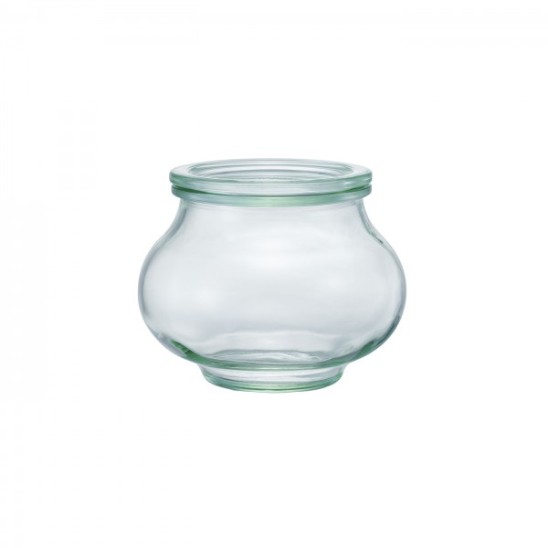 (WECK)ガラスキャニスター901(DECO SHAPE)500ml(蓋Mサイズ)(リサイクルガラスの為気泡歪み等有ります。多少の擦れ傷等も有ります。ご承知お願いいたします。)(リサイクルガラス瓶)