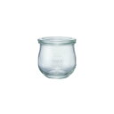 (WECK)ガラスキャニスター746(TULIP SHAPE)370ml(蓋Mサイズ)(リサイクルガラスの為気泡歪み等有ります。多少の擦れ傷等も有ります。ご承知お願いいたします。)(リサイクルガラス瓶)