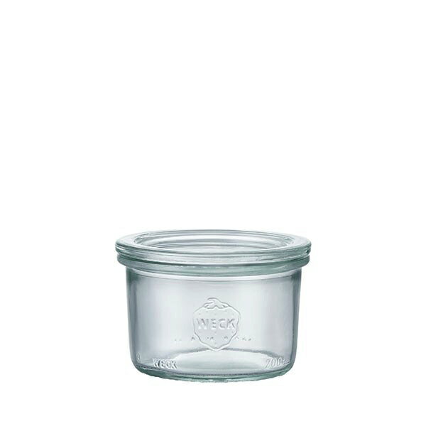 (WECK)ガラスキャニスター751(MOLD SHAPE)170ml(蓋Mサイズ)(リサイクルガラスの為気泡歪み等有ります。多少の擦れ傷等も有ります。ご承知お願いいたします。)(リサイクルガラス瓶)