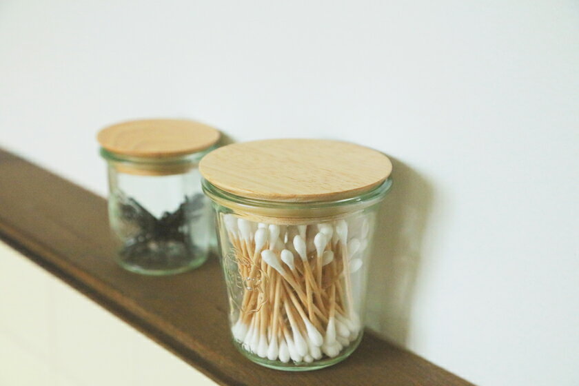 WECK ガラスキャニスター用 【Sサイズ】 FLAT TOP WOODEN LID ネコポスご対応可能、ダメージが気になる方は宅配便をお選び下さい。（WITH WECK）