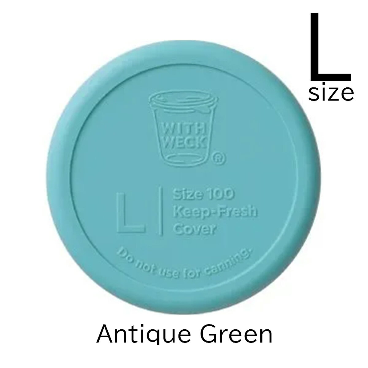 WECK ガラスキャニスター用SILICONE CAP 【Lサイズ】 Antique Green アンティークグリーン ※1個単位の販売です。 （WITH WECK）