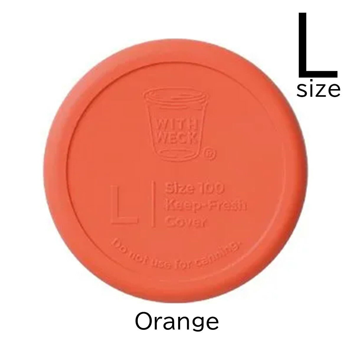 Rakuten - WECK ガラスキャニスター用SILICONE CAP 【Lサイズ】 Orange オレンジ ※1個単位の販売です。 （WITH WECK）