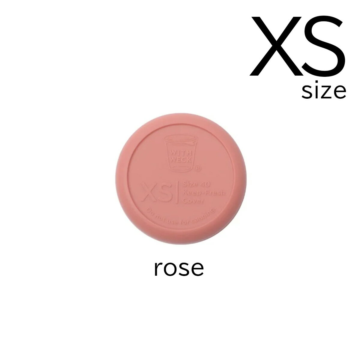 Rakuten - WECK ガラスキャニスター用SILICONE CAP 【XSサイズ】 Rose ローズ ※1個単位の販売です。 （WITH WECK）