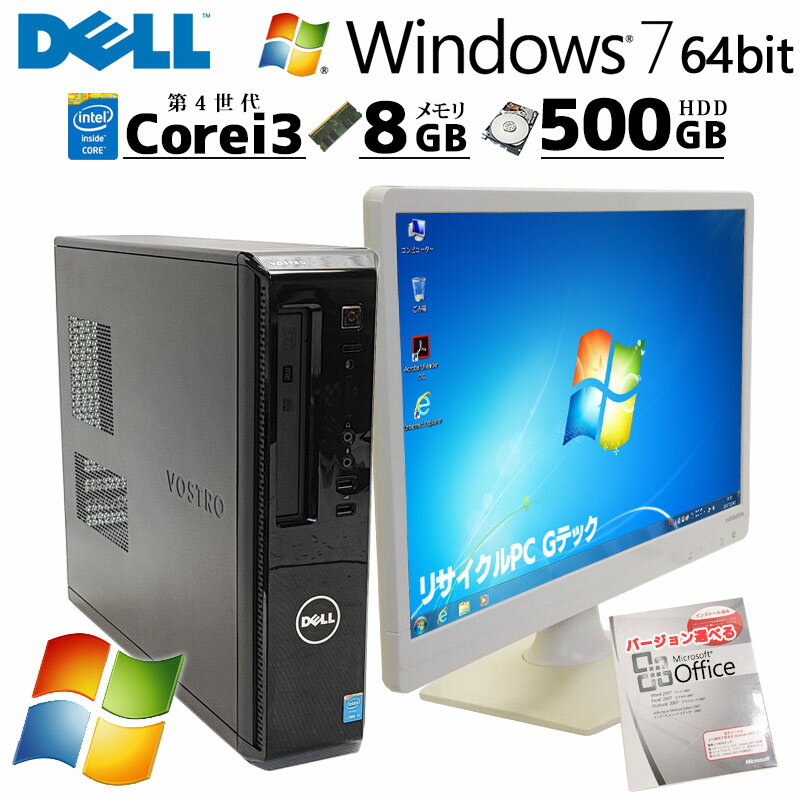 Win7 64bit ťǥȥå Microsoft Officeդ DELL Vostro 3800 Windows7 Pro Core i3 4160  8GB HDD 500GB DVDޥ վ˥ / 3ݾ ťѥ PC ťǥȥåץѥ Ѥ (d0711lcdof)