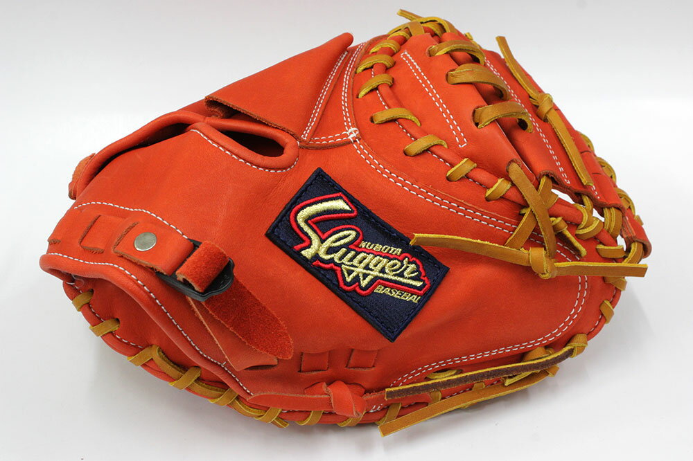 久保田スラッガー 軟式 キャッチャー用 KSM-039 Fオレンジ 軟式用キャッチャーミット 広くやや深いポケット 学生野球対応 一般用 GTK