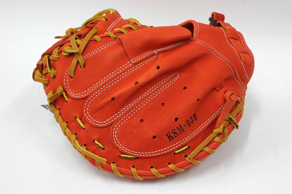 久保田スラッガー 軟式 キャッチャー用 KSM-039 Fオレンジ 軟式用キャッチャーミット 広くやや深いポケット 学生野球対応 一般用 GTK