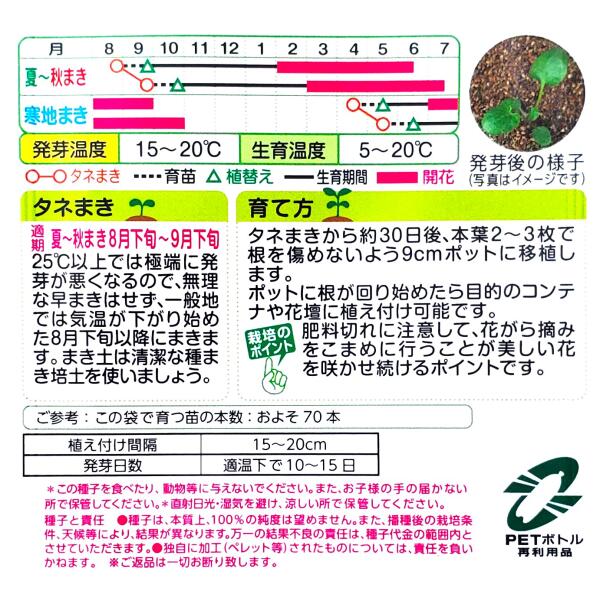 【タキイ種苗】パンジー　シャロンジャイアント混合（0.3ml）【定形郵便・定形外郵...