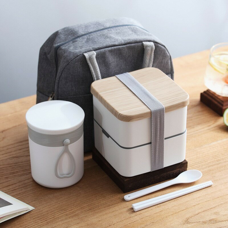 お弁当箱 弁当箱 男性 ランチボックス 弁当箱 2段 レンジ対応 細長 軽量 木柄 レディース シンプル 漏..