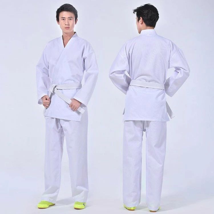 じんかんShopの3点セット 大人用 大人 子供 授業用 白帯＋上下セット 柔道着 空手衣 初心者 入門者向け 空手着 白 男女兼用 ジュニア｜アングル2