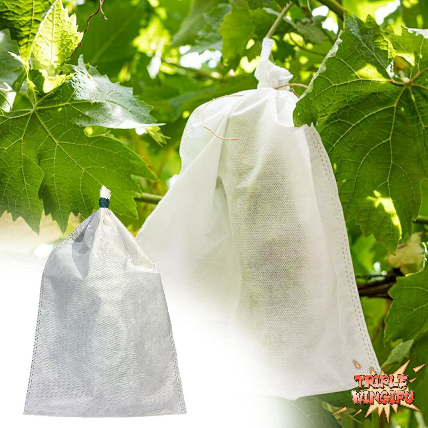 不織布 バッグ 果物 保護 フルーツ 果実袋 循環利用可能 果物保護袋 防虫袋 害虫 ...
